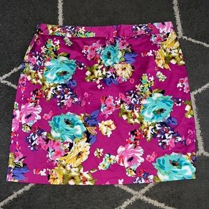 Charter Club Fuchsia Floral Pencil Skirt Size 18W